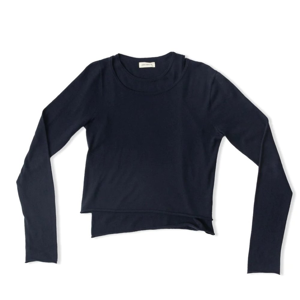 James Street Co ASYMMETRICAL SET in NAVY XS - Picture 2 of 4